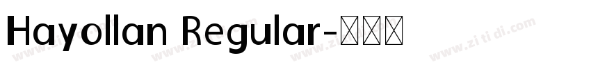 Hayollan Regular字体转换